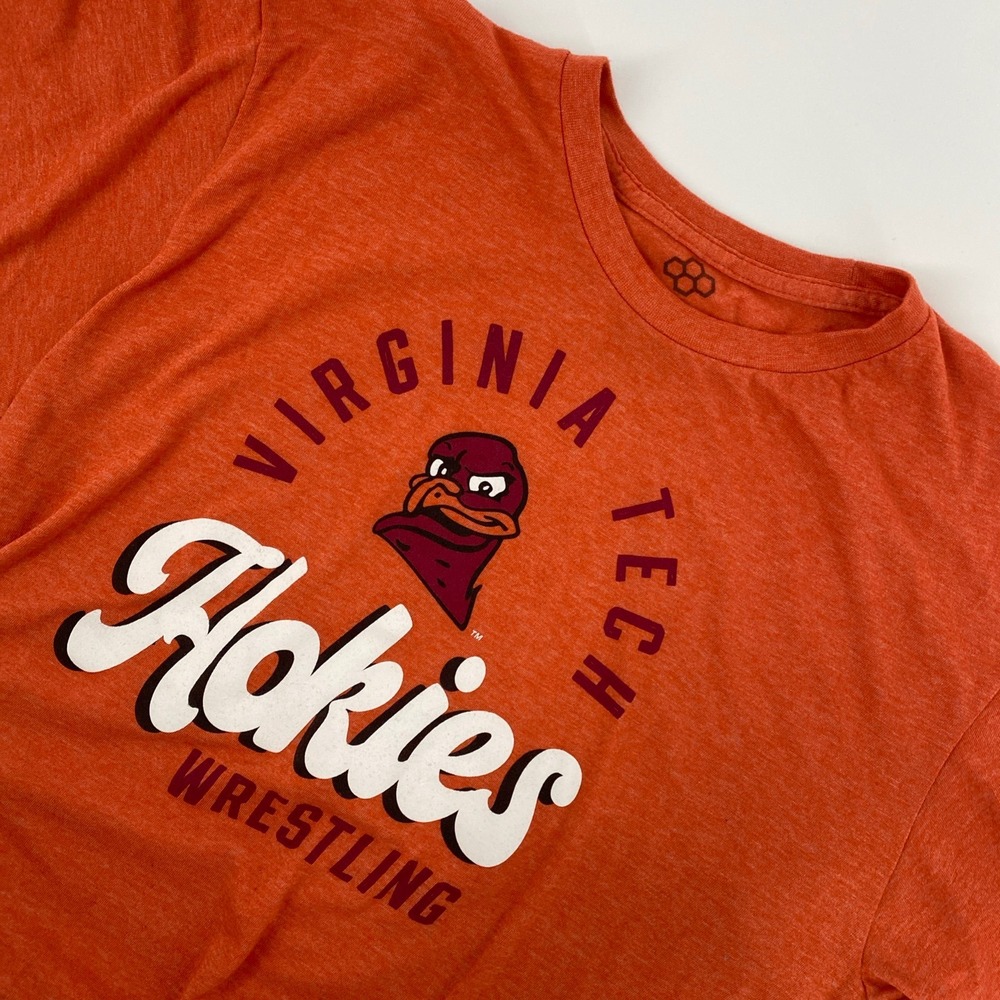 Rudis Virginia Tech Hokies Wrestling Mens Large Orange Heather T Shirt NCAA